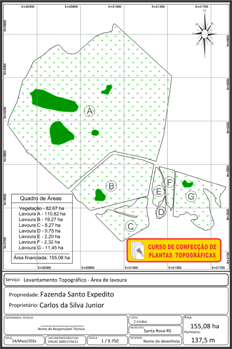 Planta De Quadra E Lote O Que Adenilson Giovanini